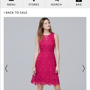 White House/Black Mkt Lace Fit & Flare Dress sz 4